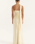 yellow Satin maxi dress
Scarf detail
Asymmetric neckline
Body skimming fit
wedding guest dress
bridesmaid dress