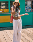 Woven pants. Elastic waist with drawstring closure. Side pockets. Unlined. white linen pants. white woven pants. throw on pants. beach pants. beach cover up. european summer. Cute casual outfit. Cute casual pants. beach outfit