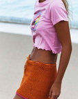mini crochet skirt