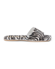 One-band zebra suede printed slide sandal
Squared toe
Padded insole
Suede/Synthetic
zebra slide sandals