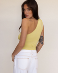 Asymmetrical one shoulder top
Front keyhole
lime green one shoulder top
yellow one shoulder top
green one shoulder top
front cut out
going out top
spring outfit
summer outfit
summer going out top
pastel colored shirt