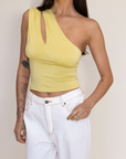 Asymmetrical one shoulder top
Front keyhole
lime green one shoulder top
yellow one shoulder top
green one shoulder top
front cut out
going out top
spring outfit
summer outfit
summer going out top
pastel colored shirt