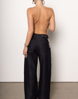 High waisted denim jean
Dark wash
Button fly closure
4 pocket construction
Contrast stitching
Unlined
dark denim jeans
fall bottoms
fall pants
fall denim
fall outfit
denim on denim outfit