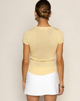Micro mini skort
Inner shorts lining
Elastic waistband
white micro mini skirt
white mini skort