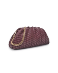 maroon Woven big clutch bag
Detachable chain strap
Snap closure
Inner zipper pocket
Inner slip pocket