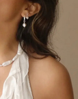 Sterling Silver earring post with freshwater pearls
Size and shape of pearls may vary