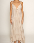 beige Woven ribbon cami maxi dress
Adjustable front tie
V-neckline
Adjustable straps
Unlined
spring maxi dress
summer maxi dress
vacation dress