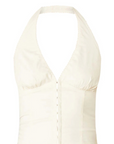 cream Poplin halter corset top
Deep V neckline
Scallop edge trim
Hook & eye detail at front
Side zipper closure
summer top
spring top