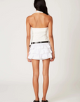 white Halter eyelet corset top
Button closure to secure halter neck
Eyelet embroidery
Structured paneling
Hook & eye detail at front
Lined
white corset top
bridal going out top
white going out top