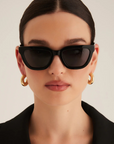 black cat eye sunglasses