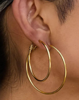 gold hoop earrings