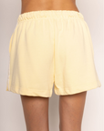 yellow Sport lounge shorts
Adjustable rope drawstring
Elastic waistband
Unlined
