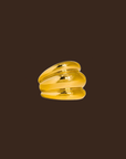 18K Gold Non-Tarnish Dome Statement Ring