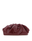 crinkly maroon burgundy clutch bag by billini