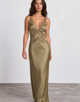 La Saison Satin Maxi Dress