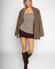 brown Knit mini skirt
Inner shorts lining
Elastic waistband
Lined
fall skirt
fall outfit