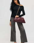 maroon Woven big clutch bag
Detachable chain strap
Snap closure
Inner zipper pocket
Inner slip pocket
