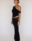 black skirt set
off the shoulder top
maxi skirt
beach outfit
going out outfit
beach vacation outfit