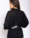 Knit long line bodysuit
Long sleeve
Unlined
black short jumpsuit bodysuit