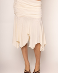 cream Mesh midi skirt
Asymmetrical skirt
Mid waist
Ruffled trim
Lined
summer midi skirt
fall midi skirt
transition midi skirt