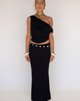 black skirt set
off the shoulder top
maxi skirt
beach outfit
going out outfit
beach vacation outfit