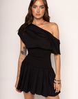 Off the shoulder mini dress
Smocked bodice
Unlined
black off the shoulder mini dress
summer dress
dress up casual dress