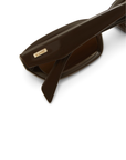 brown Sleek rectangular sunglasses
Featuring a structured silhouette with a bold frame and tonal lenses
Chunky acetate frame