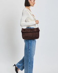 Crossbody faux suede purse
Removable chain strap
Outer zip pocket
Inner zip and slip pocket
Magnetic closure
Lined
Vegan Leather
chocolate brown faux seule clutch purse
fall bag
fall clutch