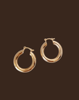gold tube hoop earrings