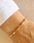 Delicate 18k Gold Filled Opal Bracelet
Lab Made Opals
Hypoallergenic jewelry
Nickel Free
Water resistant
Length: 7"