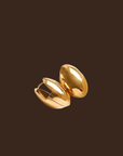 18K Gold Non-Tarnish Classic Oval Droplet Earring