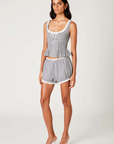 Gingham printed bloomer shorts
Elastic waistband with delicate bow detail
Eyelet lace trim
Fully lined
black and white gingham bloomer shorts