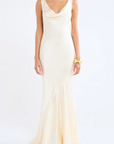 ivory Satin maxi dress
Cowl neck neckline
Open back
Adjustable back tie for waist snatching
Mermaid hem
bridal maxi dress
bridal shower maxi dress
rehearsal maxi dress
bride dress
wedding dress