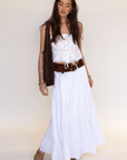 white Button down tank top
Lace trim
Adjustable front tie
Sleeveless
Straight neckline
Adjustable straps
summer tank top
country side tank top