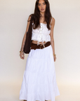 white Button down tank top
Lace trim
Adjustable front tie
Sleeveless
Straight neckline
Adjustable straps
summer tank top
country side tank top