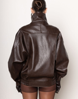 Faux leather oversized jacket
Zipper/button closure
Collared
2 side pockets
Elastic hem
Lined
Length: 25"
PU/Polyester
brown faux leather oversized jacket
ysl dupe leather jacket
fall leather jacket
fall outfit