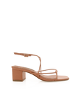 Meyli by Billini is a tan strappy low block heel.