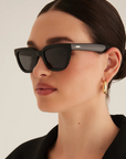 black cat eye sunglasses