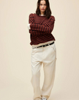 Stripe Vintage Sweatshirt Top by Daydreamer - FINAL SALE