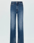 Super high rise waist denim jeans
Classic straight leg silhouette
Comfort stretch denim
Dark indigo wash jeans