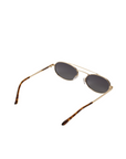 black and gold Round aviator sunglasses