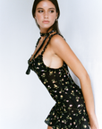 black Floral mesh mini dress
Ruffled trim
Doubled bust for coverage
Designed with a cup line that sits just under the bust for a hint of underboob
Style runs small, we recommend sizing up
