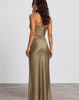 La Saison Satin Maxi Dress