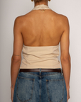 Woven vest halter top with button closure
Front eye hook closures
V cut detailing
Lined
going out top
summer top
spring top