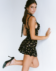 black Floral mesh mini dress
Ruffled trim
Doubled bust for coverage
Designed with a cup line that sits just under the bust for a hint of underboob
Style runs small, we recommend sizing up