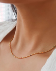 18K Gold Non-Tarnish Petite Beaded Necklace
18K Gold Plating
Stainless Steel