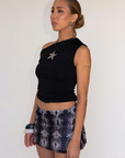 black Knit tank top
Off the shoulder
Elastic straps
Fully lined
going out top