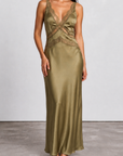 La Saison Satin Maxi Dress