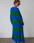 Striped fuzzy crochet knit longline cardigan. Long sleeves. Open front. Unlined. long cardigan. striped cardigan. fall cardigan. fall outfit