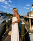 white Linen woven maxi dress
Adjustable spaghetti straps
Unlined